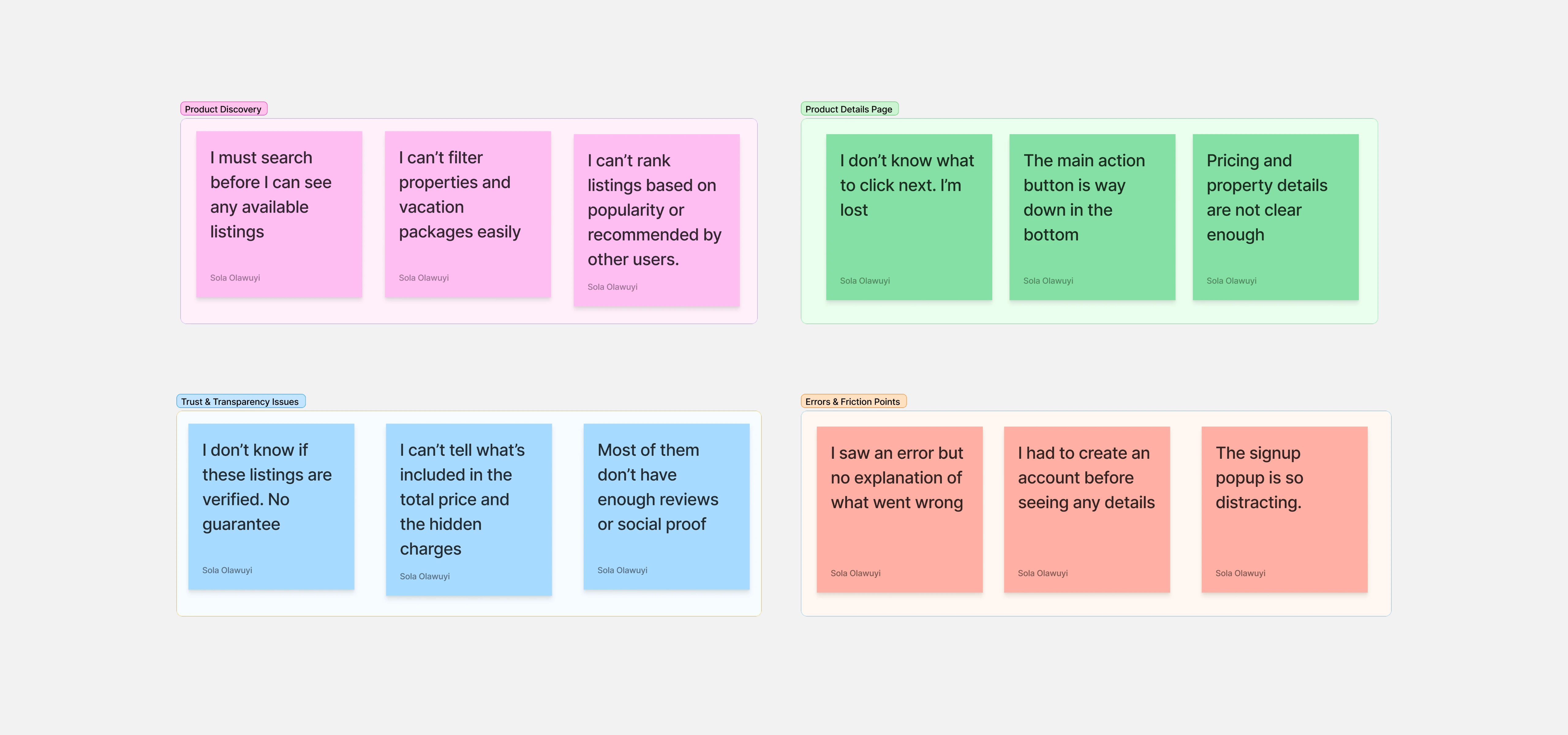 Feedback on stickies